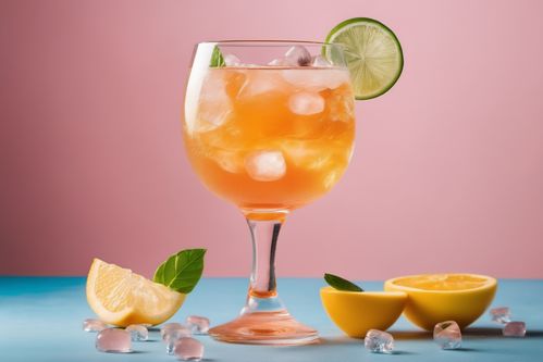 無(wú)酒精冰塊檸檬炫彩果汁冷飲 清新即飲，視覺(jué)與味覺(jué)的雙重盛宴